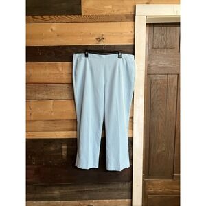 vtg Alfred Dunner Pull On Pants Sz 18W Light Blue Casual Back Elastic Waist